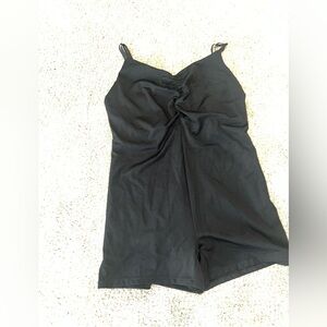 Victoria's Secret On Point Black Shorts Onesie Romper